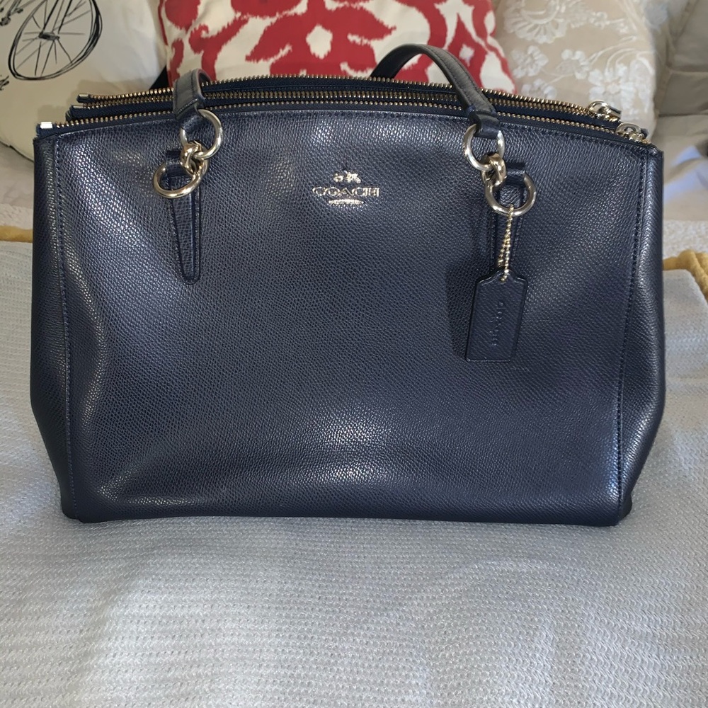 Authentic coach purse - dark navy blue